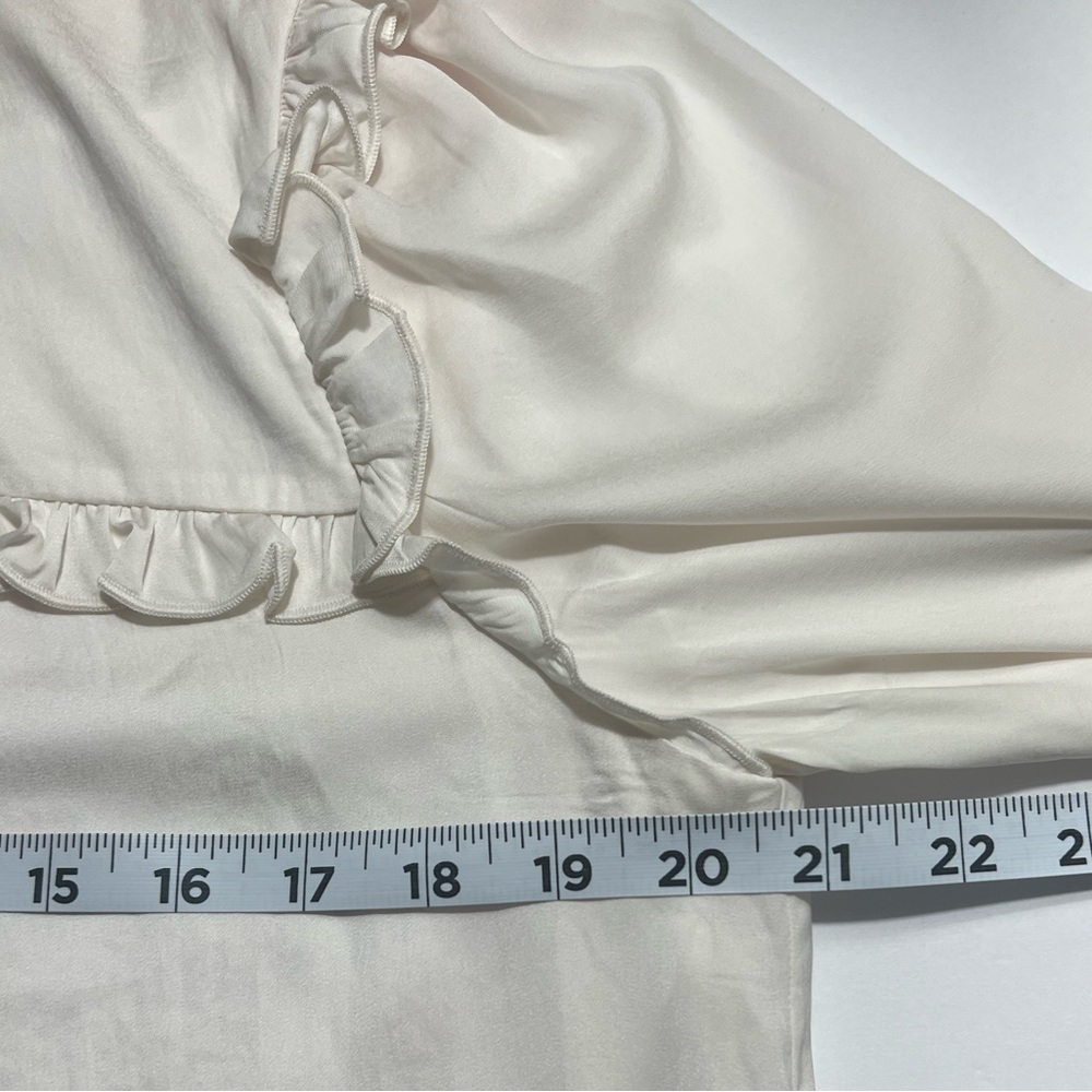 Ann Taylor Round Neck Ruffled Blouse - Picture 7 of 7